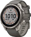 Фото Garmin Fenix 9 Pro inReach Solar 47mm Titanium with Pebble Gray/Silver Silicone Band (010-04336-00/01)