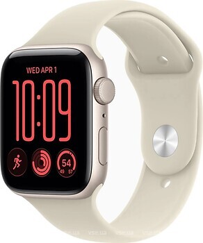 Фото Apple Watch SE 3 GPS 44mm Starlight Aluminum Case with Sand Sport Band (MJL54)