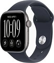 Фото Apple Watch Series 12 GPS + Cellular 42mm Space Grey Aluminum Case with Navy Blue Sport Band (MJFX4)