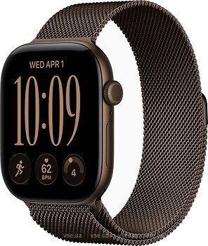 Фото Apple Watch Series 12 GPS + Cellular 46mm Dark Bronze Aluminum Case with Dark Bronze Milanese Loop (MKDG4)