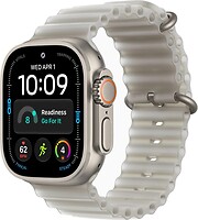 Фото Apple Watch Ultra 4 GPS + Cellular 49mm Natural Titanium Case with Translucent Grey Ocean Band (MJAD4)