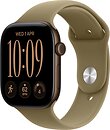 Фото Apple Watch Series 12 GPS + Cellular 42mm Dark Bronze Aluminum Case with Olive Sport Band (MJG44)
