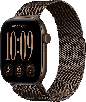 Фото Apple Watch Series 12 GPS 42mm Dark Bronze Aluminum Case with Dark Bronze Milanese Loop (MKDC4)