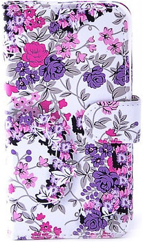 Фото Florence Чехол-книжка универсальная 4.5-4.7 3L Small Purple Flowers (камера в центре) (FLUN45473LSMPRPLFL)