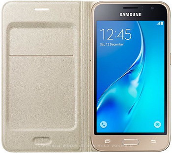 Фото Samsung Flip Wallet for Galaxy J1 SM-J120 Gold (EF-WJ120PFEGRU)