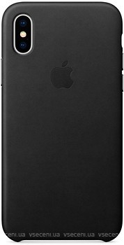 Фото Apple iPhone X Leather Case Black (MQTD2)