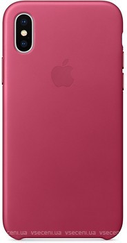 Фото Apple iPhone X Leather Case Pink Fuchsia (MQTJ2)