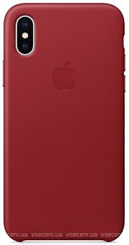 Фото Apple iPhone X Leather Case Red (MQTE2)