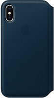 Фото Apple iPhone X Leather Folio Case Cosmos Blue (MQRW2)
