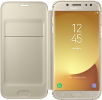 Фото Samsung Wallet Cover for Galaxy J5 SM-J530 Gold (EF-WJ530CFEGRU)