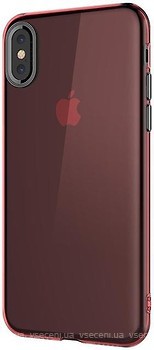 Фото Baseus Simple Series Case TPU iPhone X Transparent Red (ARAPIPHX-A09)
