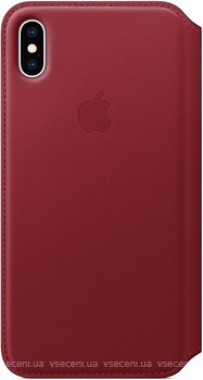 Фото Apple iPhone XS Max Leather Folio Case Product Red (MRX32)