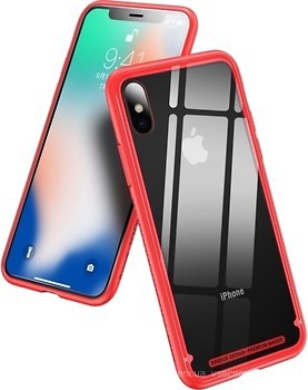 Фото Baseus See-Through Glass for iPhone X/Xs Red (WIAPIPHX-YS09)