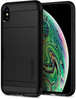 Фото Spigen Case Slim Armor for Apple iPhone Xs Max Black (SGP065CS24842)