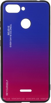 Фото BeCover Gradient Glass Xiaomi Redmi 6 Blue-Red (703578)