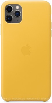 Фото Apple iPhone 11 Pro Max Leather Case Meyer Lemon (MX0A2)