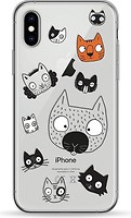 Фото Pump Transperency Case for Apple iPhone X/Xs Cats Faces (PMTRX/XS-1/87)