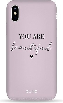Фото Pump Silicone Minimalistic Case for Apple iPhone X/Xs You Are Beautifull (PMSLMNX/XS-13/128)