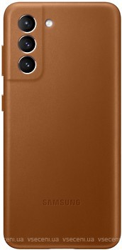 Фото Samsung Leather Cover for Galaxy S21 SM-G991 Brown (EF-VG991LAEGRU)