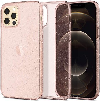 Фото Spigen Case Liquid Crystal Glitter for Apple iPhone 12/12 Pro Rose Quartz (ACS01699)