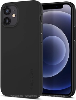 Фото Spigen Case Thin Fit for Apple iPhone 12 Mini Black (ACS01739)
