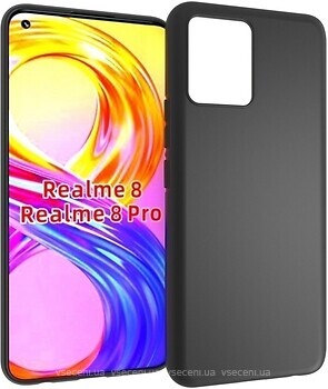 Фото BeCover Silicon Cover Realme 8/8 Pro Black (706935)