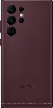 Фото Samsung Leather Cover for Galaxy S22 Ultra SM-S908 Burgundy (EF-VS908LEEGRU)