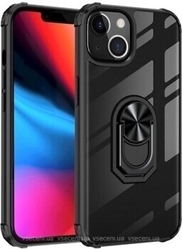Фото Drobak Magnetic Ring Case With Airbag Apple iPhone 11 Pro Max Black (707015)