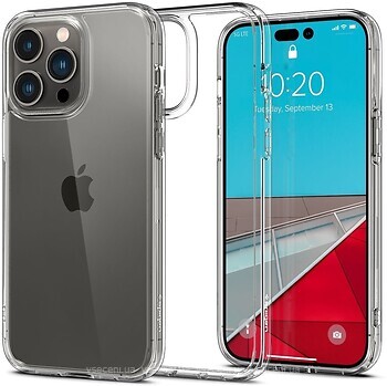 Фото Spigen Case Ultra Hybrid for Apple iPhone 14 Pro Max Crystal Clear (ACS04816)