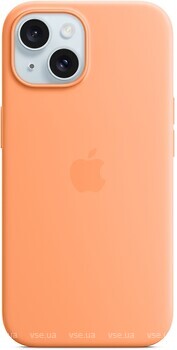 Фото Apple iPhone 15 Silicone Case with MagSafe Orange Sorbet (MT0W3ZM/A)
