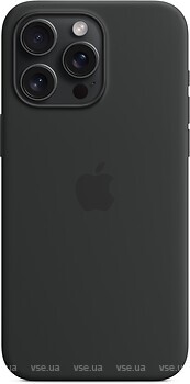 Фото Apple iPhone 15 Pro Max Silicone Case with MagSafe Black (MT1M3ZM/A)
