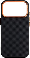 Фото ArmorStandart LikeCarbon2 SE MagCase for Apple iPhone 17 Pro Max Kevlar Black Orange (ARM89165)