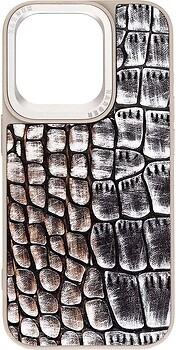 Фото ArmorStandart Harder Glamorous Croco for Apple iPhone 15 Pro Max Grey Gold (ARM76766)