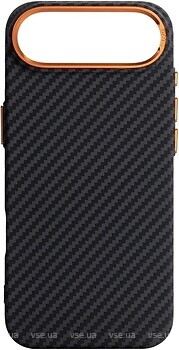 Фото ArmorStandart LikeCarbon2 SE MagCase for Apple iPhone 17 Air Black Orange (ARM89155)