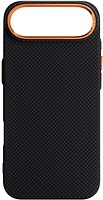 Фото ArmorStandart LikeCarbon2 SE MagCase for Apple iPhone 17 Air Kevlar Black Orange (ARM89166)