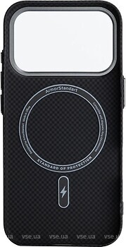 Фото ArmorStandart LikeCarbon2 MagCase for Apple iPhone 17 Pro Kevlar Black (ARM88378)