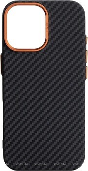 Фото ArmorStandart LikeCarbon2 SE MagCase for Apple iPhone 17 Black Orange (ARM89160)