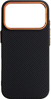 Фото ArmorStandart LikeCarbon2 SE MagCase for Apple iPhone 17 Pro Kevlar Black Orange (ARM89164)