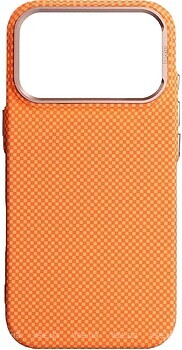 Фото ArmorStandart LikeCarbon2 SE MagCase for Apple iPhone 17 Pro Kevlar Orange Rose Gold (ARM89168)