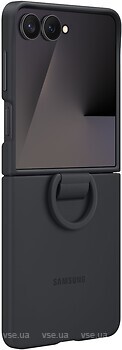Фото Samsung Silicone Case with Ring for Galaxy Flip 7 SM-F766B Black (EF-PF766TBEGUA)