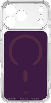 Фото ArmorStandart Clear Hybrid MagCase for Apple iPhone 18 Pro Max/17 Pro Max Dark Cherry (ARM91791)
