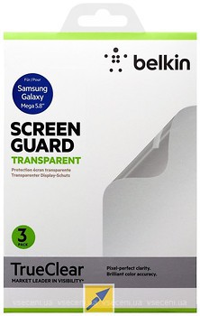 Фото Belkin Galaxy Mega 5.8 Screen Overlay Clear 3in1 (F8M657vf3)