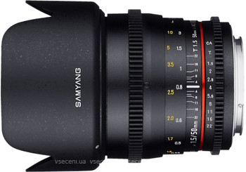 Фото Samyang 50mm T1.5 AS UMC VDSLR Canon EF-M