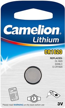Фото Camelion CR-1620 3B Lithium 1 шт (CR1620-BP1)