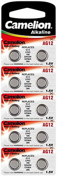 Фото Camelion LR43 1.5B Alkaline 10 шт (AG12-BP10)