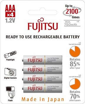 Фото Fujitsu AAA 750mAh NiMh 4 шт (HR-4UTC)