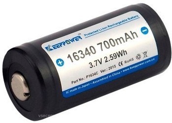 Фото Keeppower 16340 700mAh Li-ion 1 шт