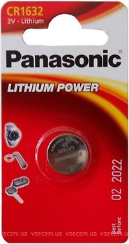 Фото Panasonic CR-1632 3B Lithium 1 шт (CR-1632EL/1B)