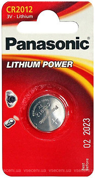 Фото Panasonic CR-2012 3B Lithium 1 шт (CR-2012EL/1B)
