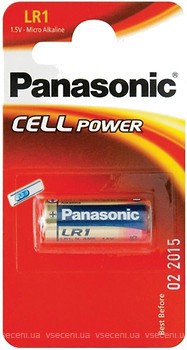 Фото Panasonic LR1 1.5B Alkaline 1 шт (LR1L/1BE)